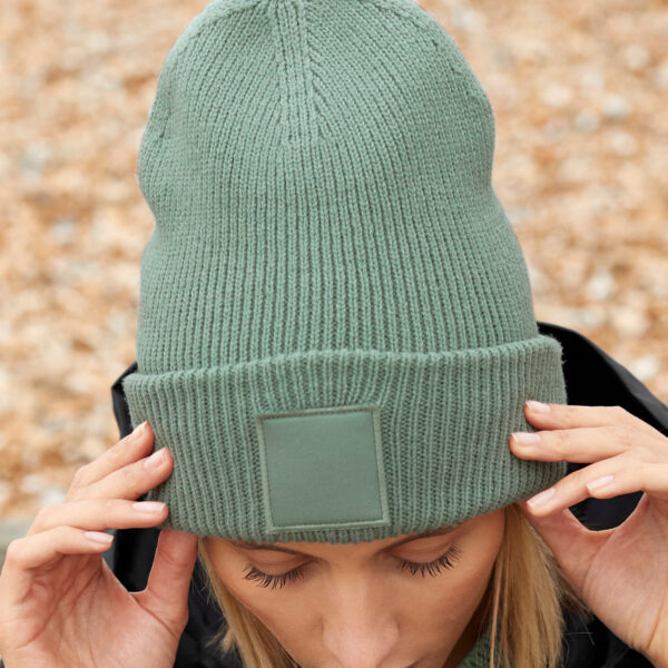 Müts trükitava alaga Deep Cuffed Tonal Patch Beanie